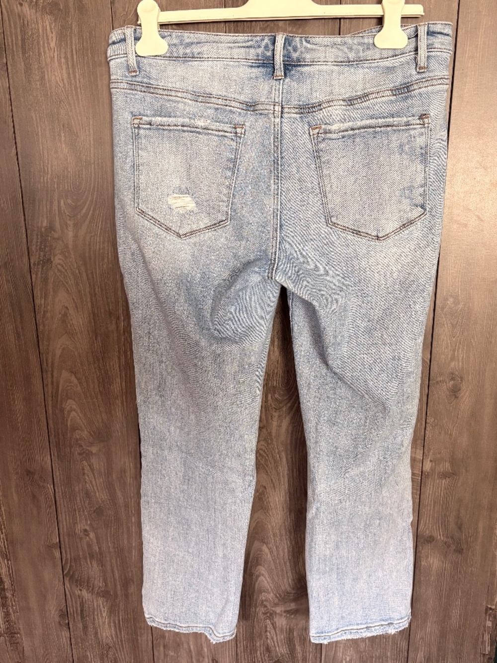 Lovervet by Vervet Women’s Jeans Size 32 Light Wash Distressed Raw Hem Cropped